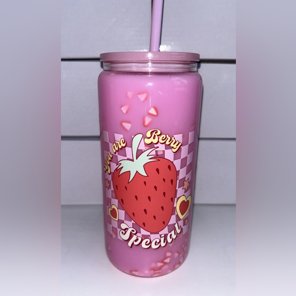 Pink Drink Snow Globe Cup 🍓💗